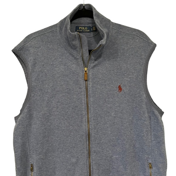 Polo Ralph Lauren Zip Up Cotton Sleeveless Vest, Sz XL - Picture 8 of 11